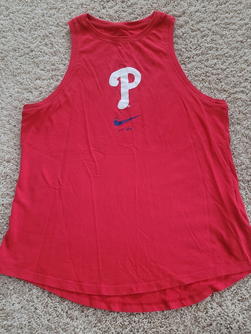 Nike MLB Baseball The Nike Tee Dri Fit Philadelphia Phillies Sleeveless Tank Top
